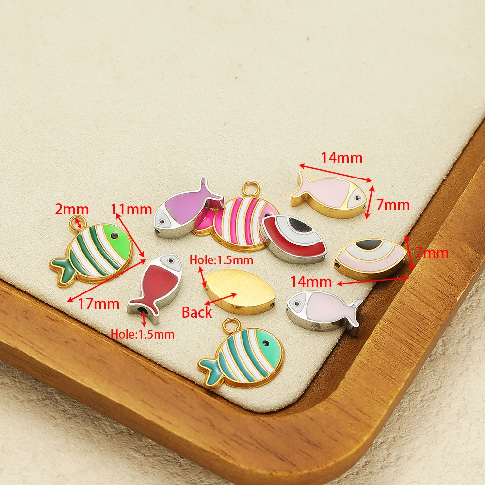 5Pcs Stainless Steel Colorful  - Jewelry Making For Kids recension och pris
