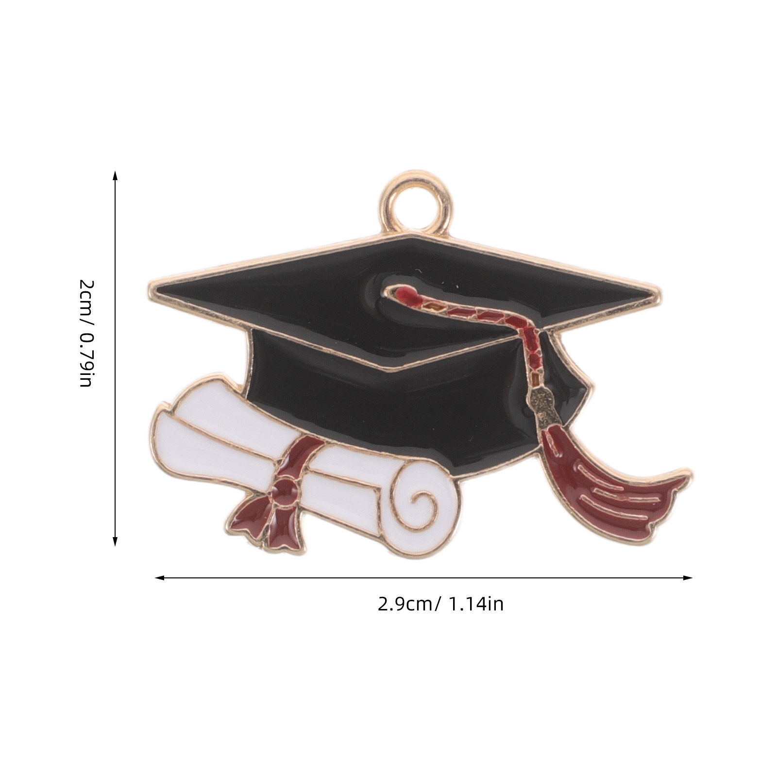 50Pcs Graduation Cap Pendants  - Jewelry Making Diploma recension och pris