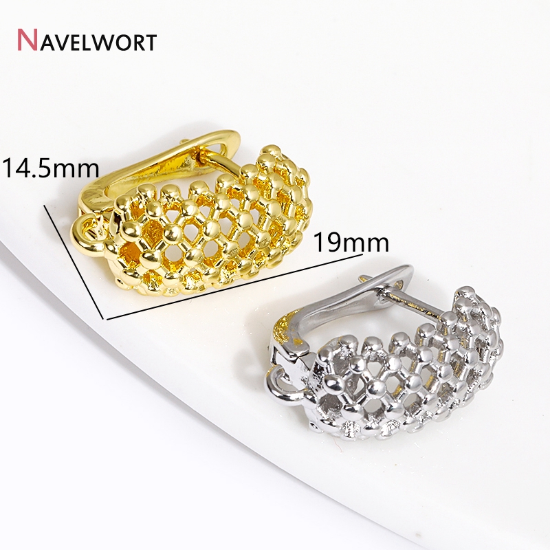 18K Gold Plated Brass  Hollow  - Jewelry Making Earrings recension och pris