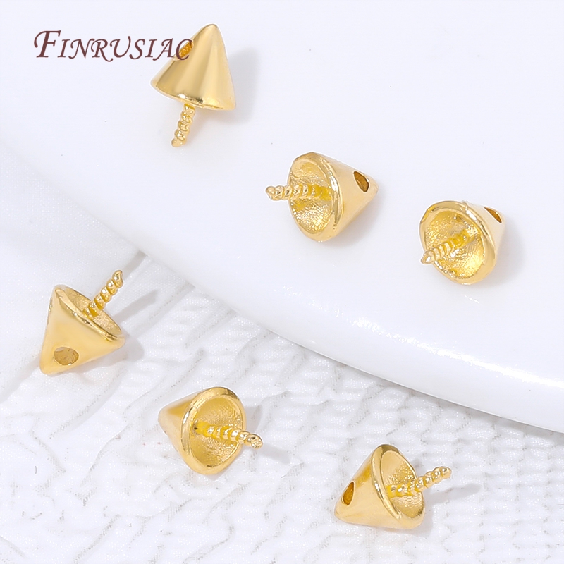 18K Gold Plated Cone Screw Pea - Jewelry Making Drill recension och pris