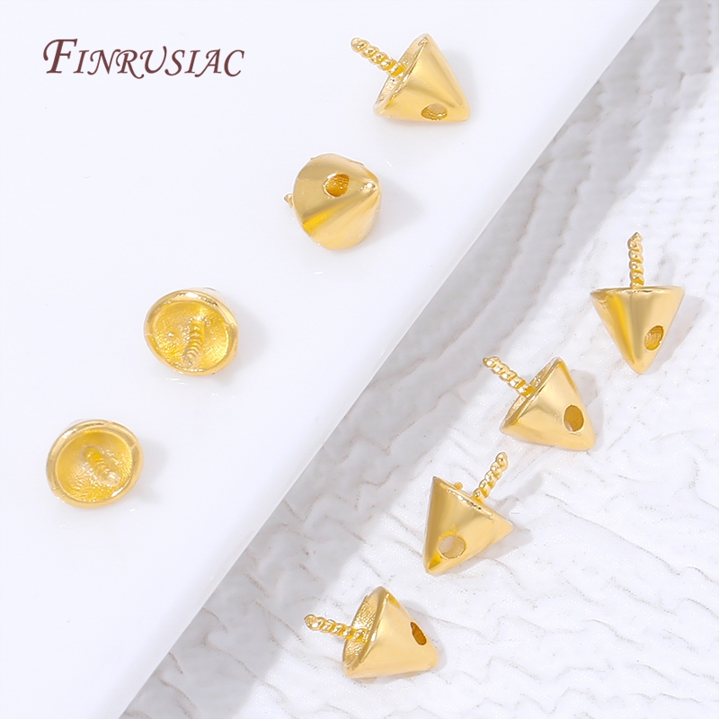 18K Gold Plated Cone Screw Pea - Jewelry Making Drill recension och pris