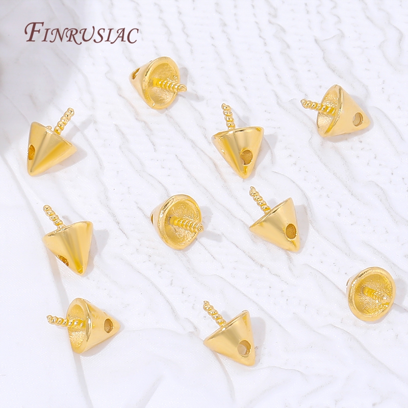 18K Gold Plated Cone Screw Pea - Jewelry Making Drill recension och pris