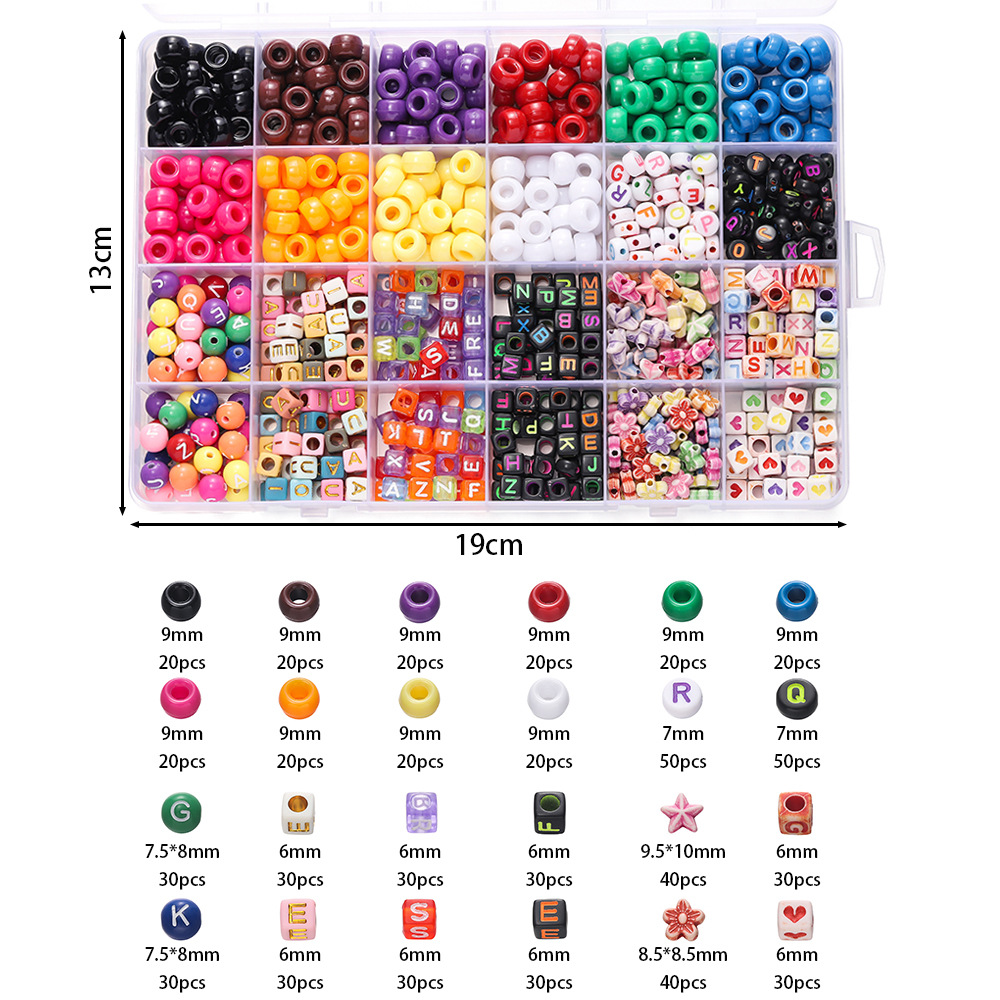 1 Box Colorful Acrylic Pony Be - Jewelry Making Box recension och pris