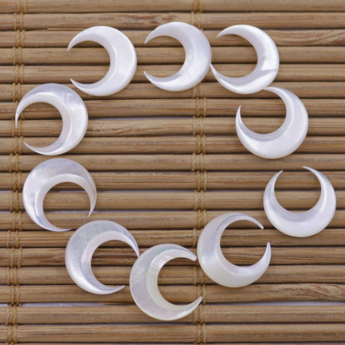 10 PCS Nail 3D Art Moon Shape  - Jewelry Making Drill recension och pris