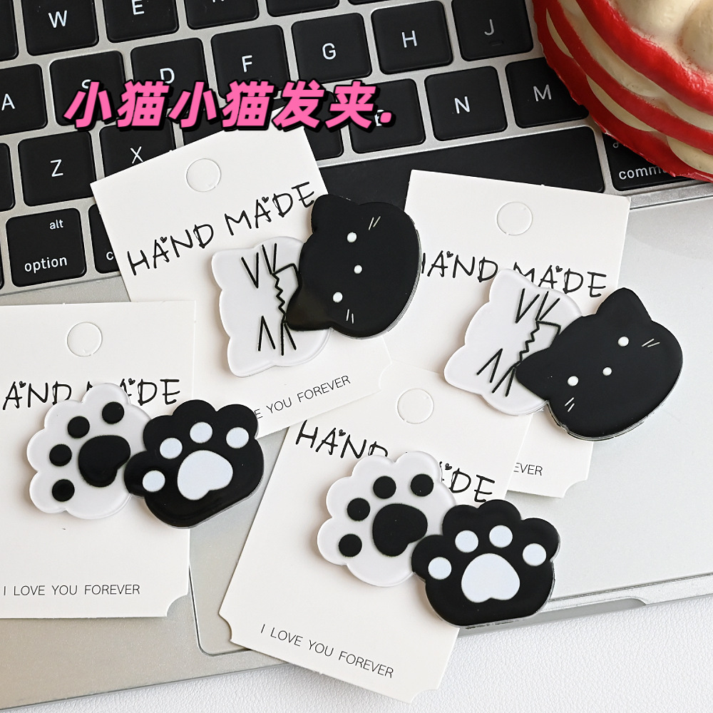 Kawaii Y2K Cat Hair Pins Black - Jewelry Making For Kids recension och pris
